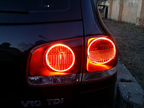 Тюнинг передних фар и задних фонарей Volkswagen Touareg